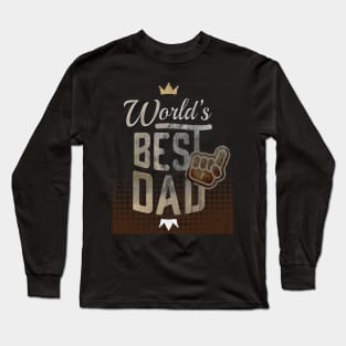 Brown World's Best Dad Long Sleeve T-Shirt